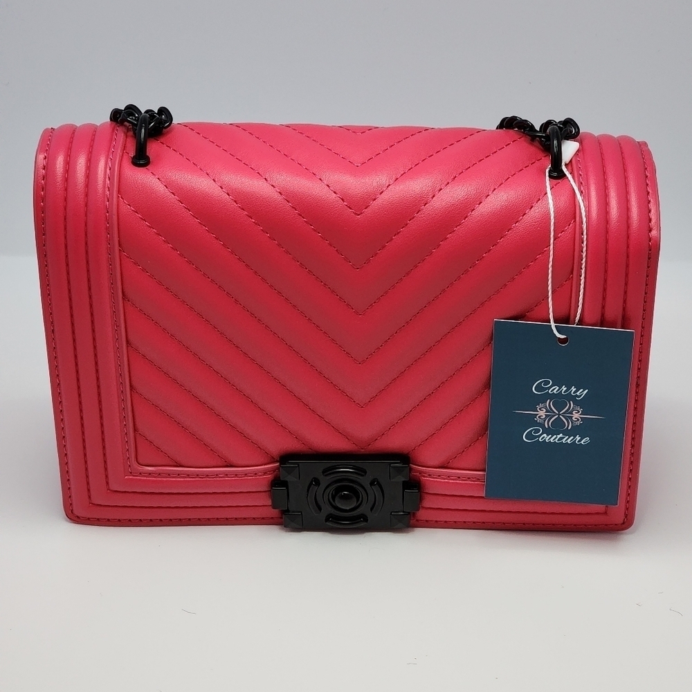 Fuschia Quilted Handbag